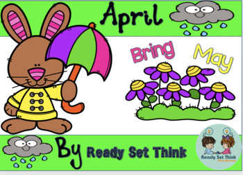 Preview of K April Showers Bring May Flowers Spring Math (Distance Learning)