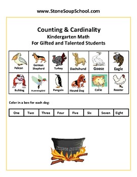 K, Ccs: "Counting & Carnality" For The Gifted/Talented By Stone Soup School