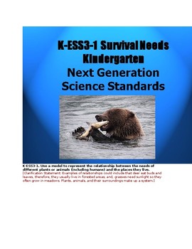 Preview of K ESS3-1 Survival Needs and Places to Live