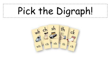 Preview of K Fundations- Pick the Digraph (th, sh, ch, wh, ck)