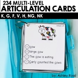 K, G, F, V, H, NG, NK Articulation Cards - Flashcards & Wo