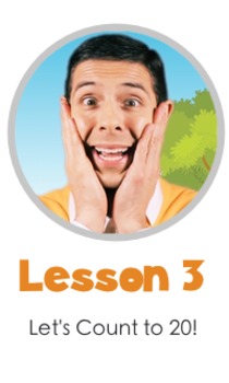 Preview of Math LESSON 3 ~ VIDEO & PRINTOUT ~ Let’s Count to 20!