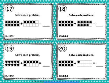 composing decomposing numbers task cards centers k nbt1 tpt