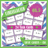 K.OA.5 Task Cards ⭐ Add and Subtract Kindergarten Math Centers