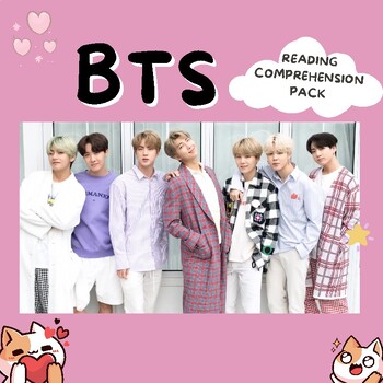 Preview of K-Pop - BTS - Reading Comprehension Pack - INC Writing Activity