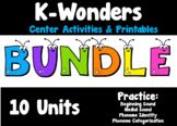 K-Wonders Center Activities Bundle (Units 1-10)