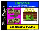 K for Kangaroo - Expandable & Editable Strip Puzzle w/ Mul