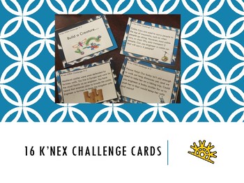 Preview of K'nex Challenge Cards Perfect for Centers or Makerspace (Packet)