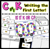 K or C Beginning Sounds Board Game & Worksheet  k or c ?