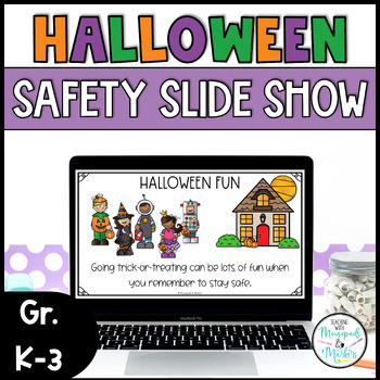 Preview of K to Grade 3 Engaging Halloween Trick-Or-Treat Safety PowerPoint Presentation