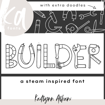 Preview of KA Fonts - Builder Font & Doodles - STEAM