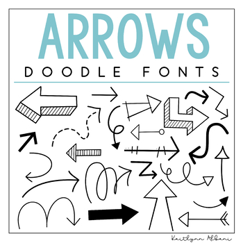 Preview of KA Fonts -  Doodle Arrows
