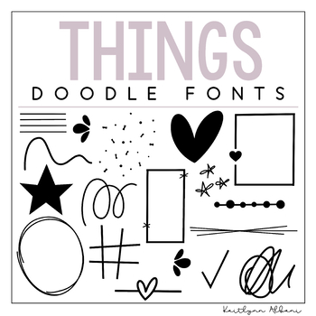 Preview of KA Fonts - Doodle Things [Decorative Elements]