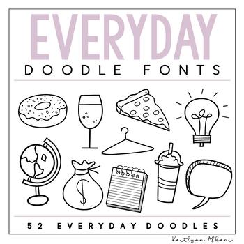 Preview of KA Fonts - Everyday Doodles
