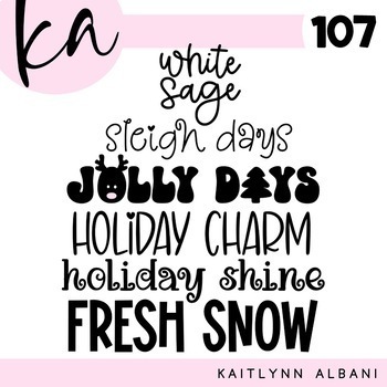 Preview of KA Fonts | Font Bundle - Set 107 | Christmas Fonts