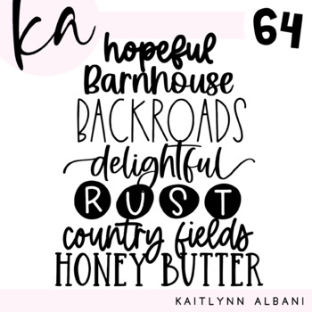 Preview of KA Fonts | Font Bundle - Set 64 | Farmhouse Style