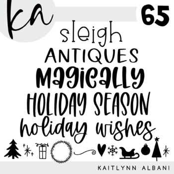Preview of KA Fonts | Font Bundle - Set 65 | Holiday | Christmas
