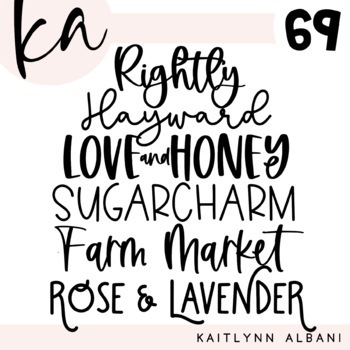 Preview of KA Fonts | Font Bundle - Set 69 | Farmhouse Fonts
