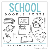 KA Fonts -  School Doodles