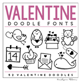 KA Fonts - Valentine's Day Doodle Font