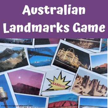 Preview of KABOOM Australian Landmarks Geography Indigenous Groups Game for Grades 3 to 4