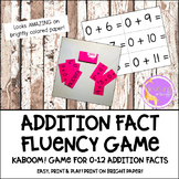 KABOOM Game Addition Facts 0-12