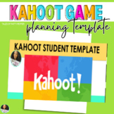 KAHOOT GAME | Student Planning Template