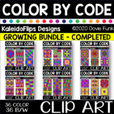 KALEIDOFLIPS Color by Number or Code Clip Art BUNDLE