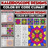 KALEIDOSCOPE Color by Number or Code Clip Art BUNDLE