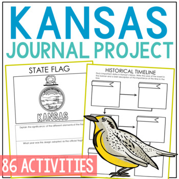 Preview of KANSAS State History Research Project | Social Studies Activity Worksheets