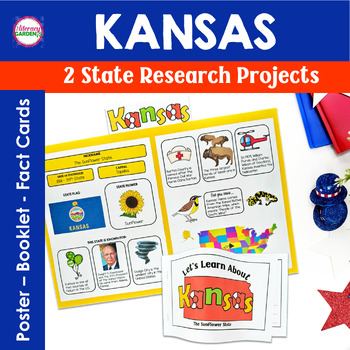 Preview of KANSAS US State History & Symbols - A US 50 States Research Project