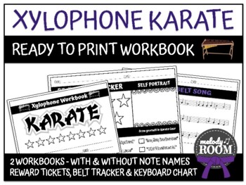 Preview of KARATE: XYLOPHONE WORKBOOK