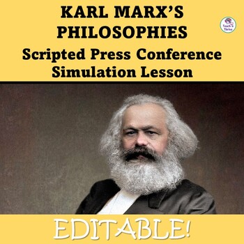 Preview of KARL MARX & COMMUNISM, Simulation Activity and Close Read,  Editable