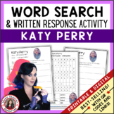 KATY PERRY Music Word Search and Biography Research Activi
