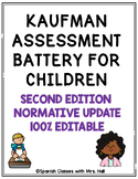 KAUFMAN ASSESSMENT BATTERY FOR CHILDREN - SECOND EDITION N