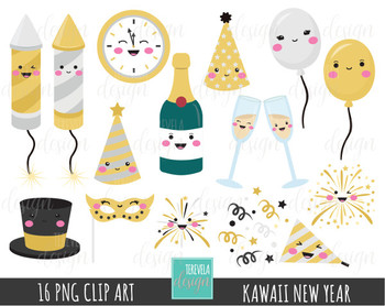 new years face clipart