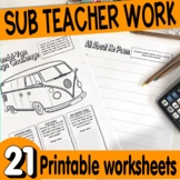 Substitute teacher work pack to keep students engaged