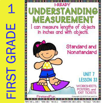 Preview of UNDERSTANDING MEASUREMENT UNIT 7 LESSON 33 WORKSHEETS EXIT TICKET i READY