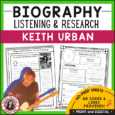 KEITH URBAN Research and Listening Activities for Middle S