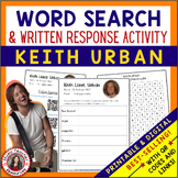 KEITH URBAN Word Search and Research Activity