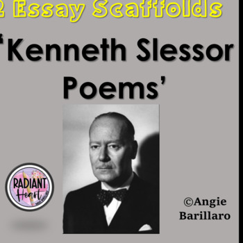 Preview of KENNETH SLESSOR POEMS TWO ESSAY SCAFFOLDS DISTANCE LEARNING