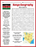 KENYA GEOGRAPHY Word Search Puzzle Worksheet Activity