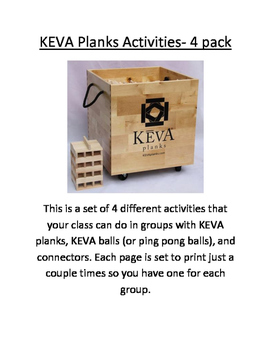 Preview of KEVA Planks STEM Activities