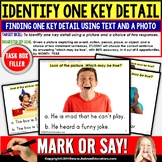 KEY DETAILS Reading Comprehension Task Cards TASK BOX FILL