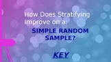 KEY | How Does Stratifying Improve on a Simple Random Sample?