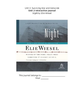 Preview of KEY Interactive Journal for Night by Elie Wiesel