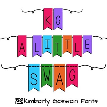 Preview of KG A Little Swag Font: Personal Use
