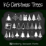 KG Christmas Trees Font: Personal Use