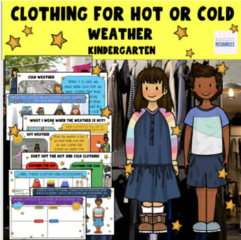 Preview of KG - Clothing for Hot and Cold Weather - Seasons - PowerPoint