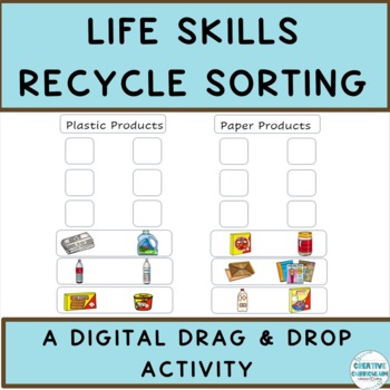 Preview of KG Digital Drag & Drop Activity Recycle Sorting